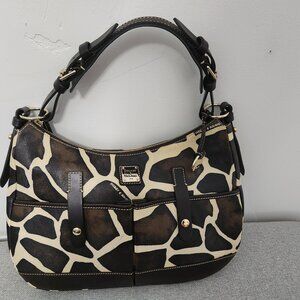 Vintage Dooney & Bourke, Safari, Leather Hobo/Shoulder Bag- Giraffe LIKE NEW!